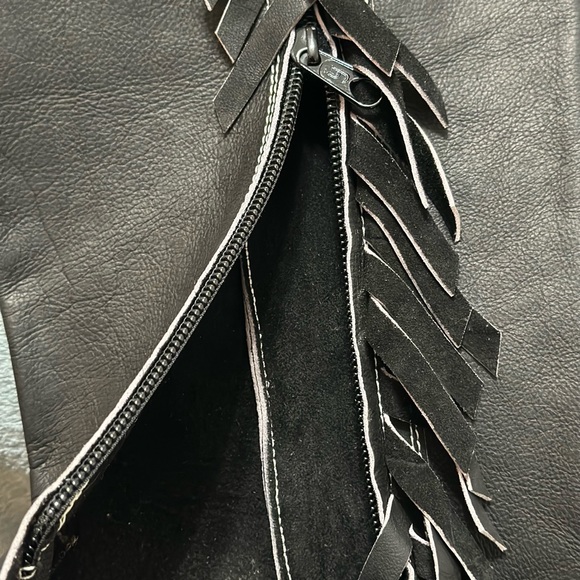 #96 Black Leather Riding Chaparreras - Picture 13 of 13